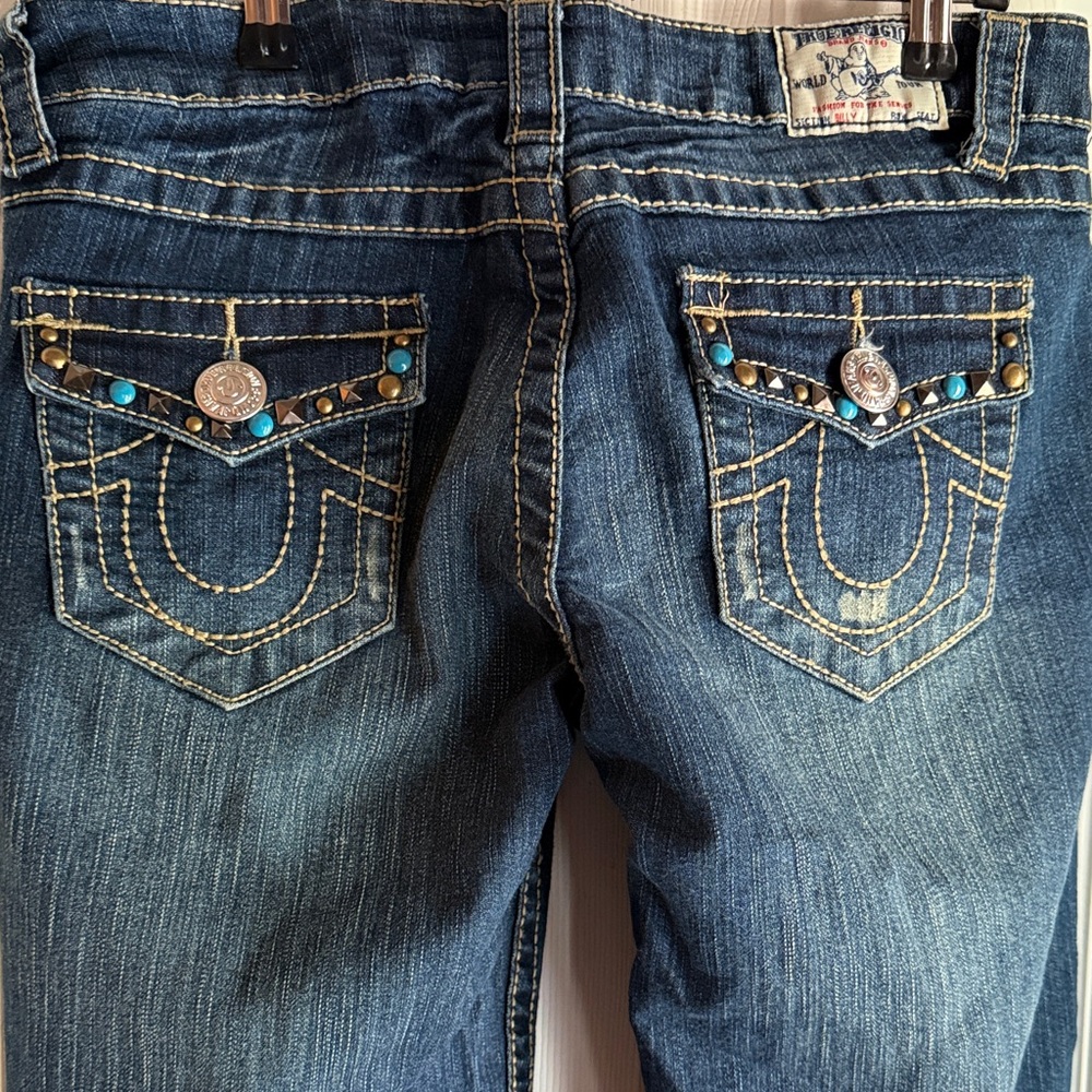 True Religion Dark Blue Straight Leg Jeans
